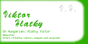 viktor hlatky business card